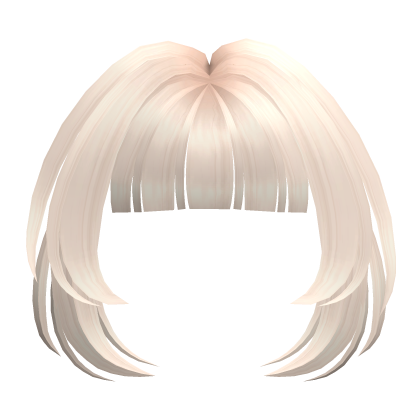Fluffy Hime Bangs in Platinum Blonde Roblox item