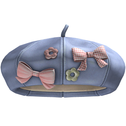 Igari Bow Beret (Faded Denim) Roblox item