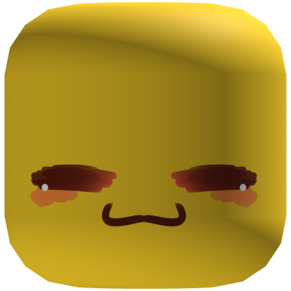 ♡ (Yellow) Silly Small Low Kitty Smile Face Roblox item