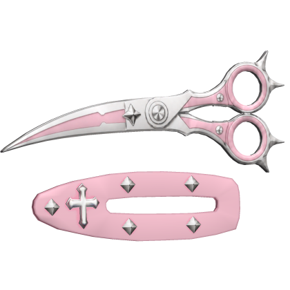Pink Vkei Scissor Hairclip Right Facing Roblox item