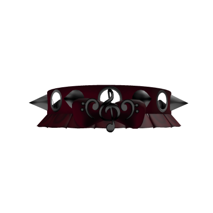 cute dark red emo spikey musical chocker Roblox item