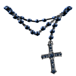 1.0 grunge navy cross necklace