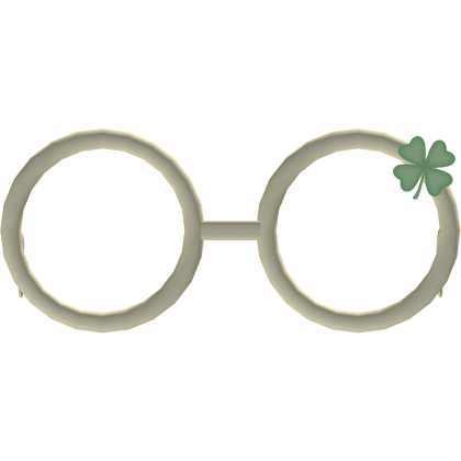 𖹭◞ kawaii clover round glasses in yellow ! !  Roblox item