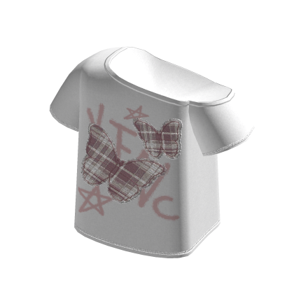 🍀Off Shoulder Y2K Buttefly Tee (Pink)