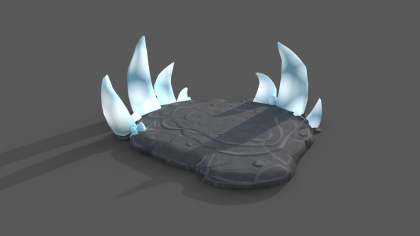 Stylized Ice Rock Platform-Game Ready Crystal Prop preview 5