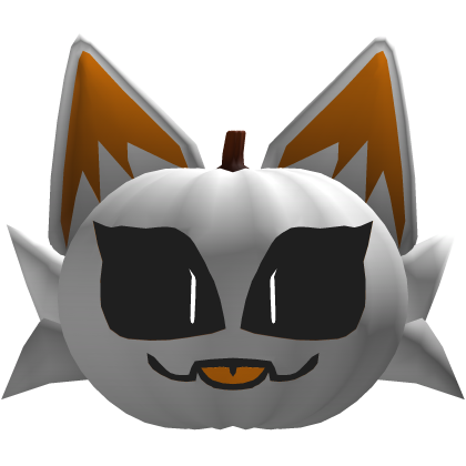 White Orange Pumpkin Furry Cat Roblox item