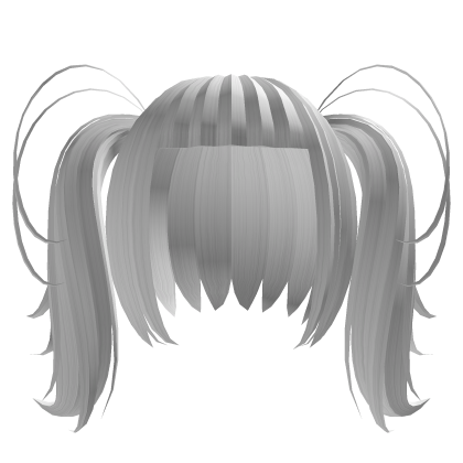 Cute anime magical fluffy hair in white Roblox item