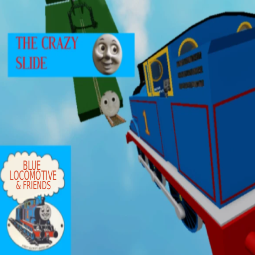 Blue Locomotive and Friends the Crazy Slide (3.0) official Roblox game thumbnail
