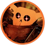 Prisoner of the Flames. Roblox badge thumbnail