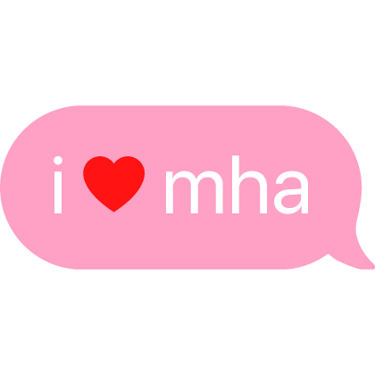 i heart mha text