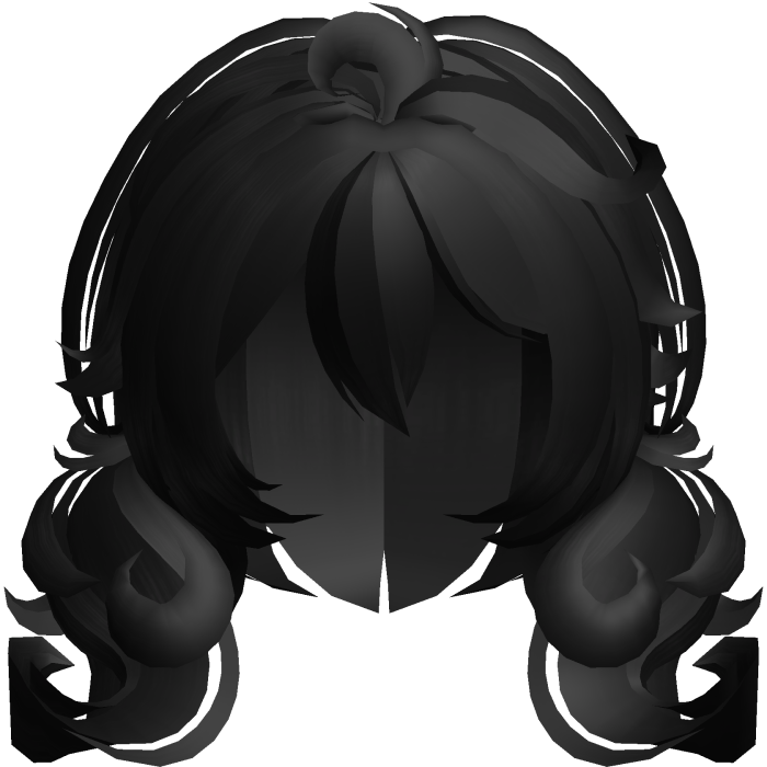 cute fluffy moe bob pigtails in black