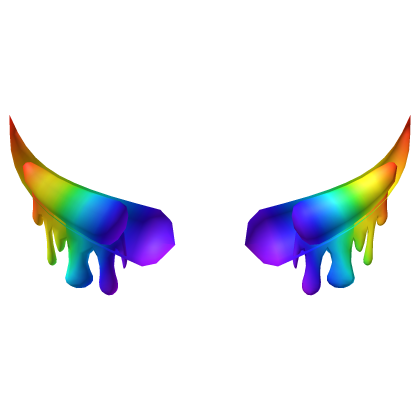Melting Drip Rainbow Bull Horns Roblox item