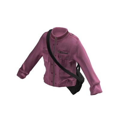 💗 Workwear Jacket w/Cross Bag _ Pink