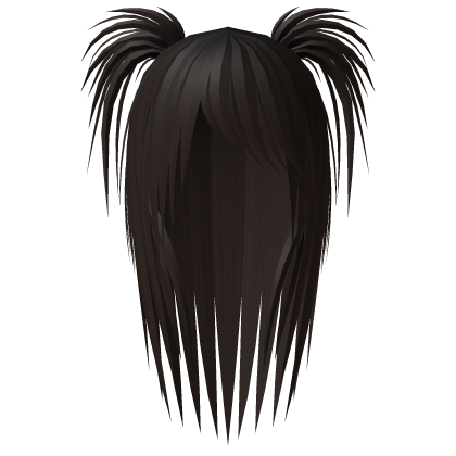 ^҂ _ ⩌^)ค" brown long choppy razor cut w twintails Roblox item