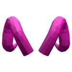 Pink Long Gem Horns