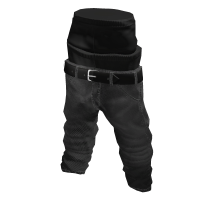 Black Gangster Sagging Jeans