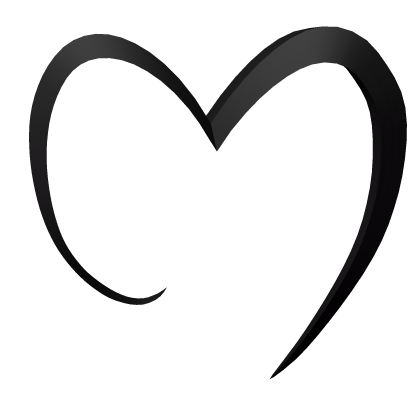 Black Anime Heart Ahoge/Cowlick Roblox item