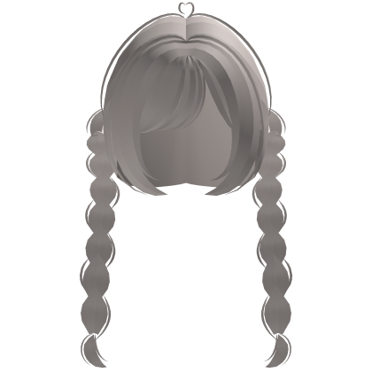 cute back double doll braids in ash blonde Roblox item