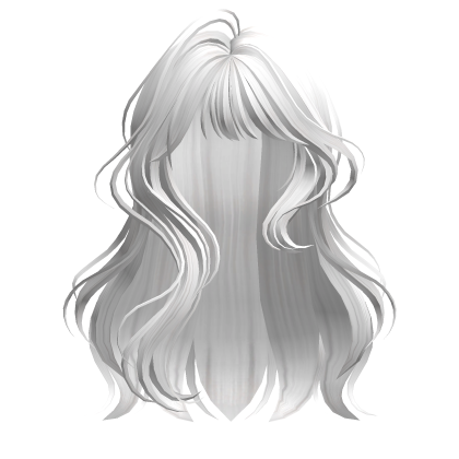 White Loose Wavy Hair w/ Bangs
