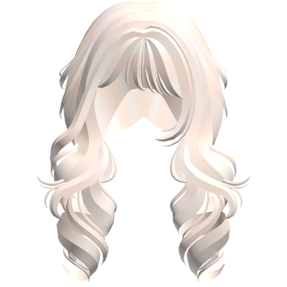 ꒰୨୧꒱ long messy curly hair in pastel blonde Roblox item