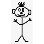 Stick man and friends