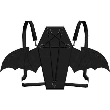 ,, 🖤. 3.0 black pentagram bat coffin backpack