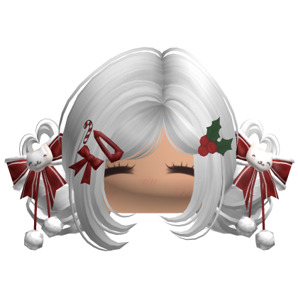 ♡ Christmas Buns w/ Bows (White)