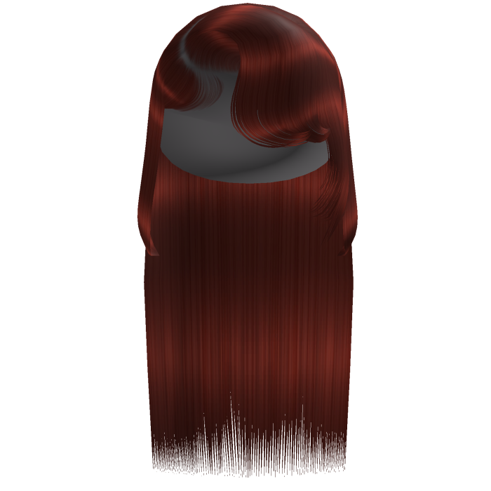 Sleek Side Swoop Bang Straight Hair (Red)