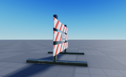 Sentinel Road Barrier – “Road Blocked” Sign preview 1