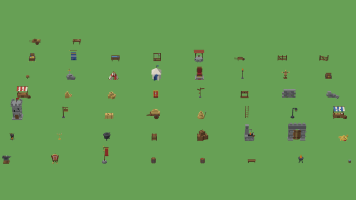 HD Medieval Pack | 50 Castle and Town Props preview 2
