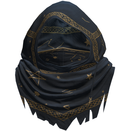 Blue Sorcerer Distressed Rune Hood
