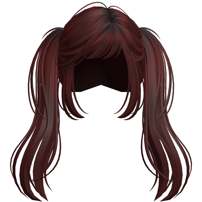 Messy Vamp Scene Pigtails Dark Red