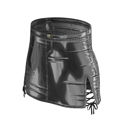 Silver Latex Skirt