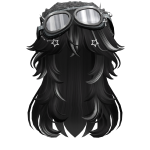 Black&Gray Long Hair w/ Y2K Goggles Ushanka
