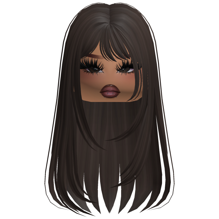 Spikey Straight Latina Hair Dark Brown V2