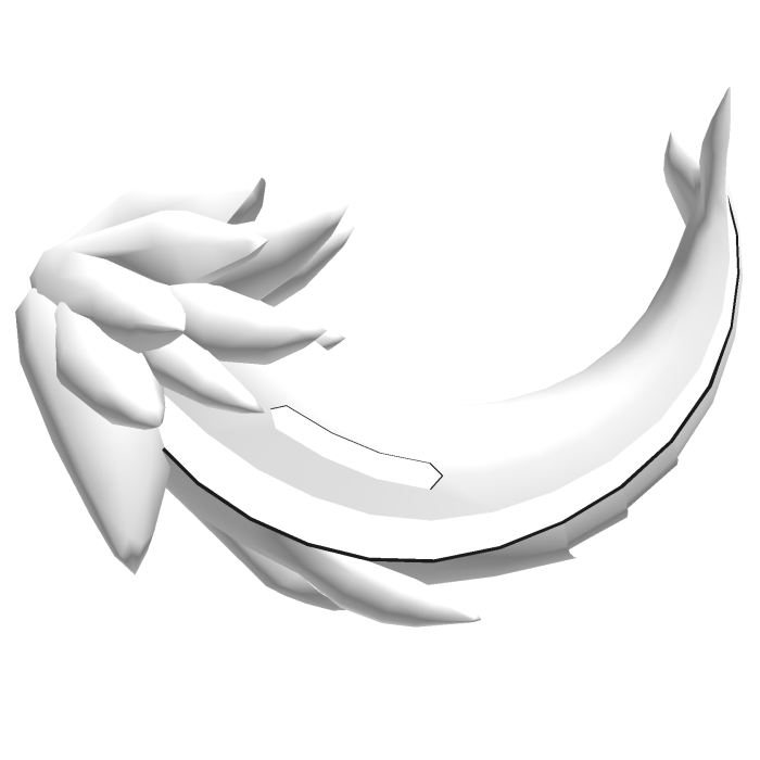 Protogen Tail White [ Shiny - White ]