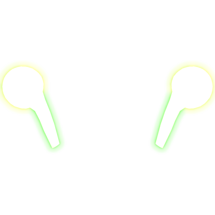 ♡ : [ GLOWING ] green alien antenna ears emissive