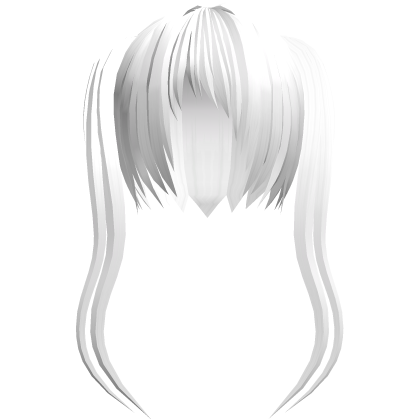 ((-﹏-；) white long twintails  Roblox item