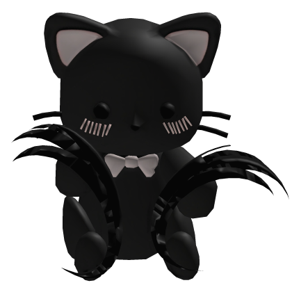 Kawaii Black Cat in Hair Playing Cute Roblox item