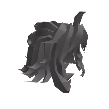 Grey Half-Bun Blocky Hair Roblox item