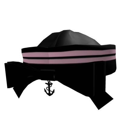 Sailor Bow Cute Emo Hat (black/pink)