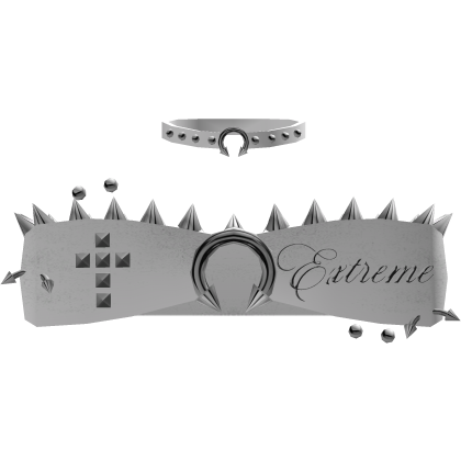 white spiky emo vkei top studded cross & piercing