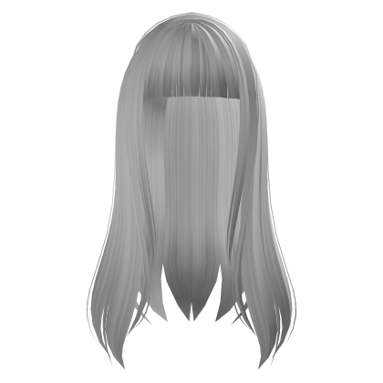 wispy long straight white moe hair  Roblox item