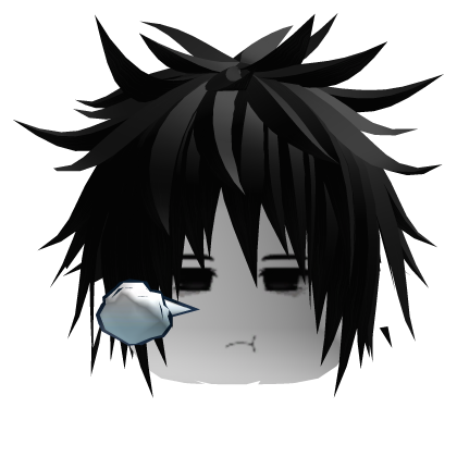 Cute Vkei Moe Boy Face + Black Hair Goth Anime