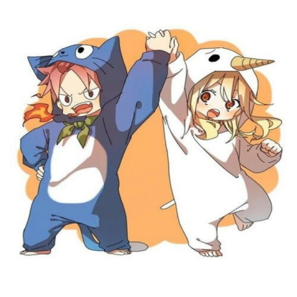 Kawaii Lucy and Natsu Roblox decal