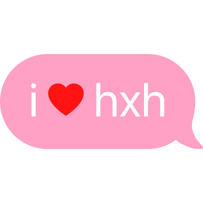i heart hxh text