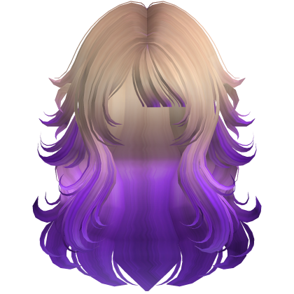 Chibi Anime Fluffy Layered Hair (Blonde & Purple) 