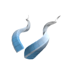 Ombre Blue Elegant Spiral Horns