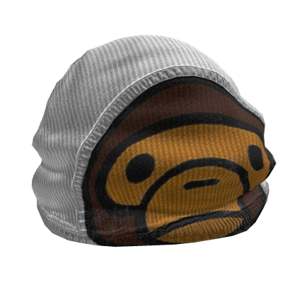 White Harajuku Grunge Thrifted Kei Hat Beanie Roblox item