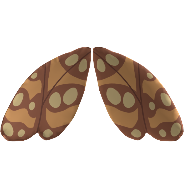 Orange and Brown Moth Wings